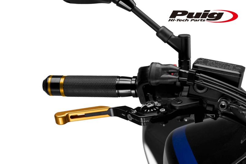 Puig(プーチ) 14ONN EXTENDABLE FOLDABLE BRAKE LEVER 3.0 GOLD/BLACK （全長調整/可倒タイプ）