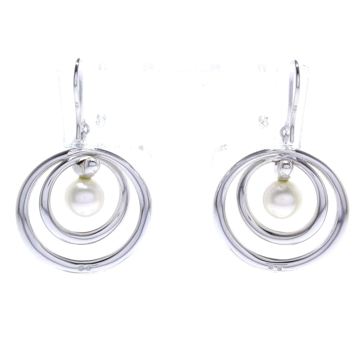 mikimoto(ミキモト) ピアス美品 - K18WG×シルバー×パール パール