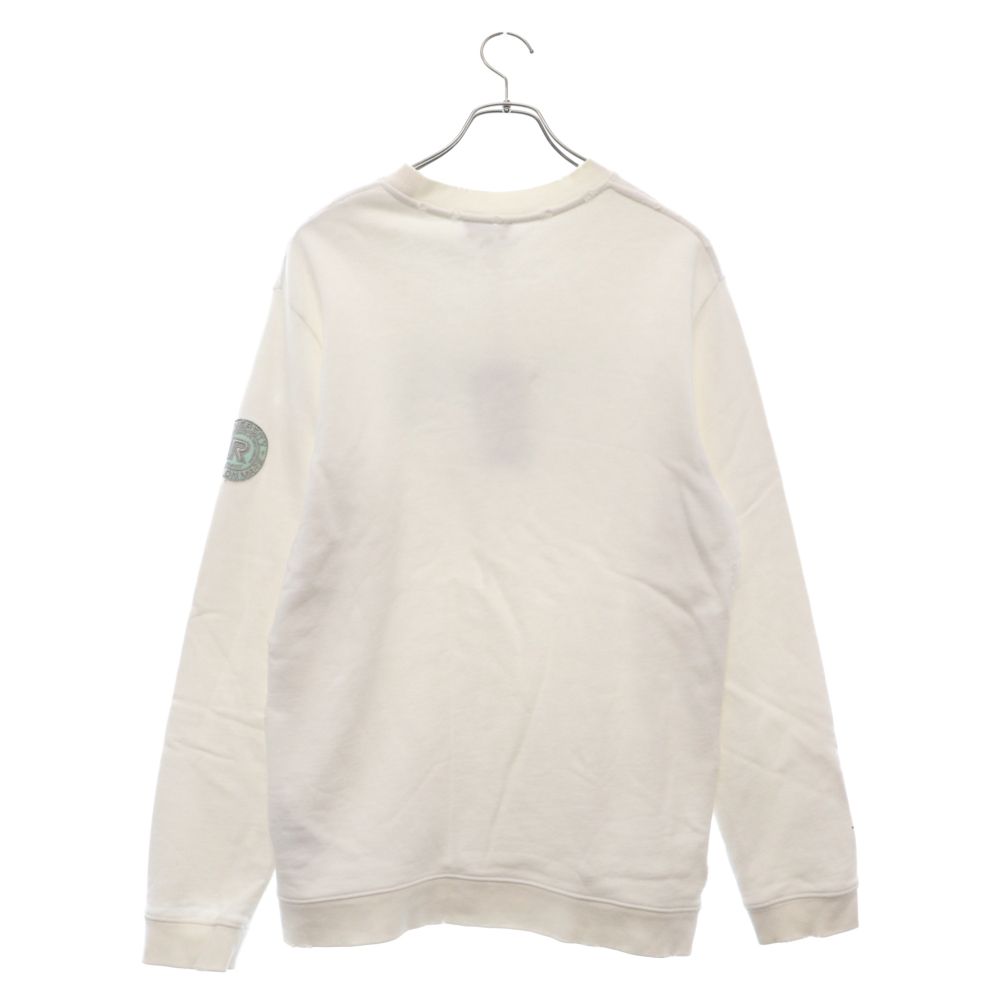 RAF SIMONS (ラフシモンズ) 20AW デストロイ加工 フロントロゴ クルー 