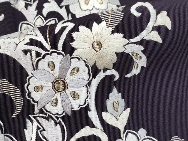 平和屋本店□極上 訪問着 総刺繍 更紗花唐草文 暈し染め 金糸 健勝苑  