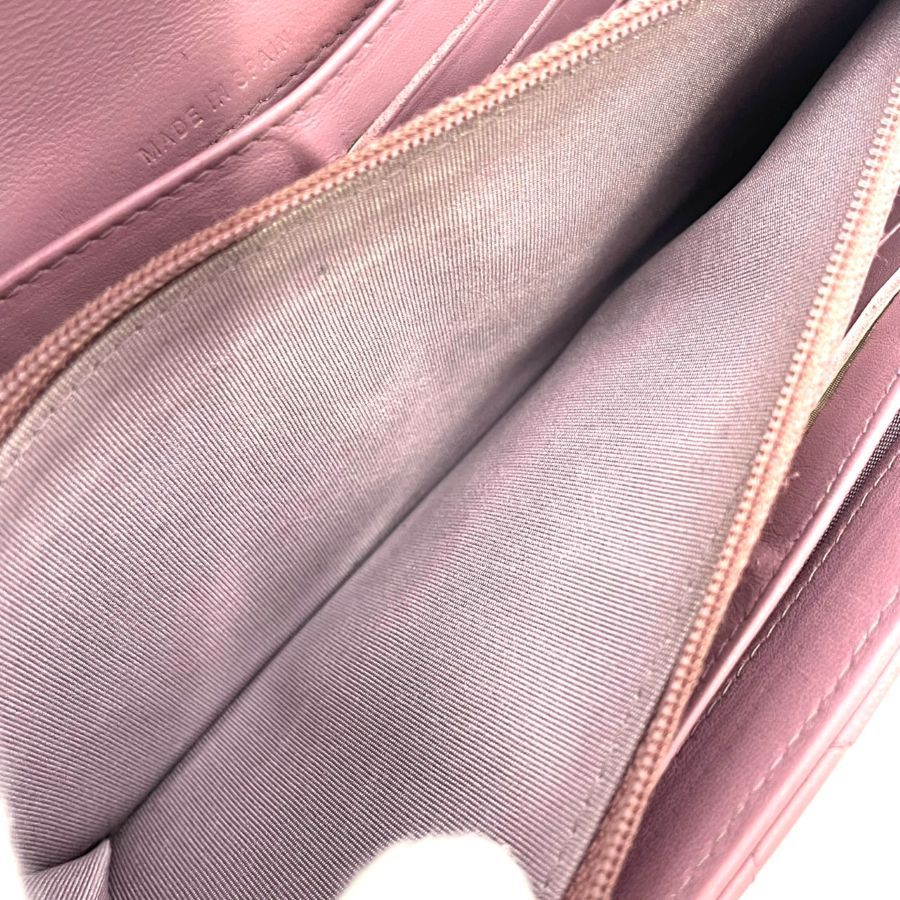 シャネル CHANEL 長財布 マトラッセ ラムスキン パープル レザー 財布