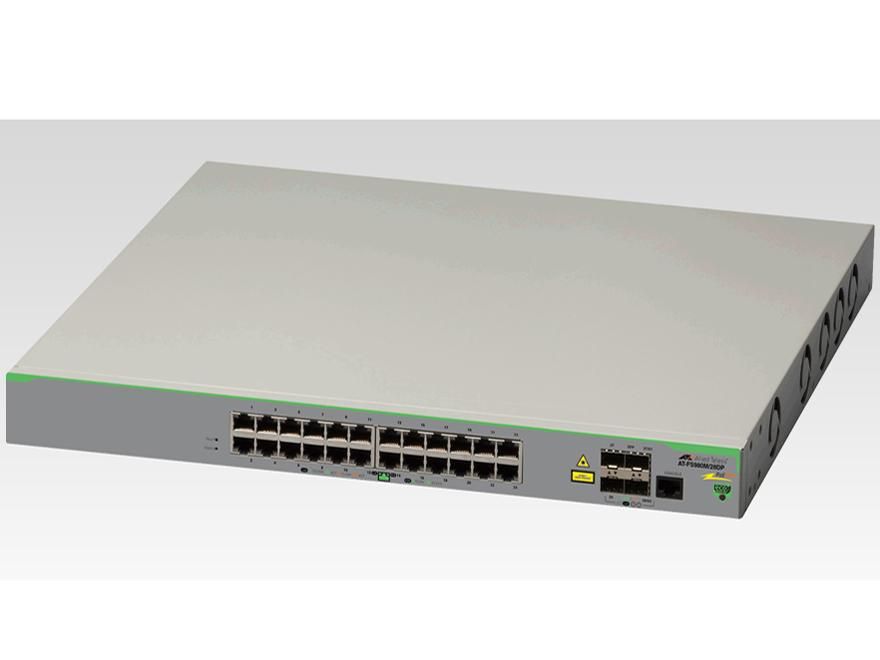 【新品・5営業日で発送】ALLIEDTELESIS アライドテレシス AT-FS980M／28DP 10／100BASE-TXx24(PoE-OUT)、SFPスロットx4 (4056R)