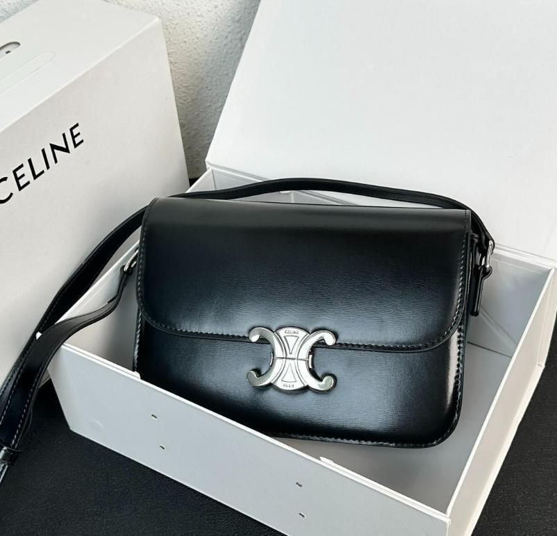★CELINE★アバ トリオンフデニム ショルダーバッグ ミディアム CELINE ショルダーバッグ AVA ミディアム ロゴ 全面トリオンフ