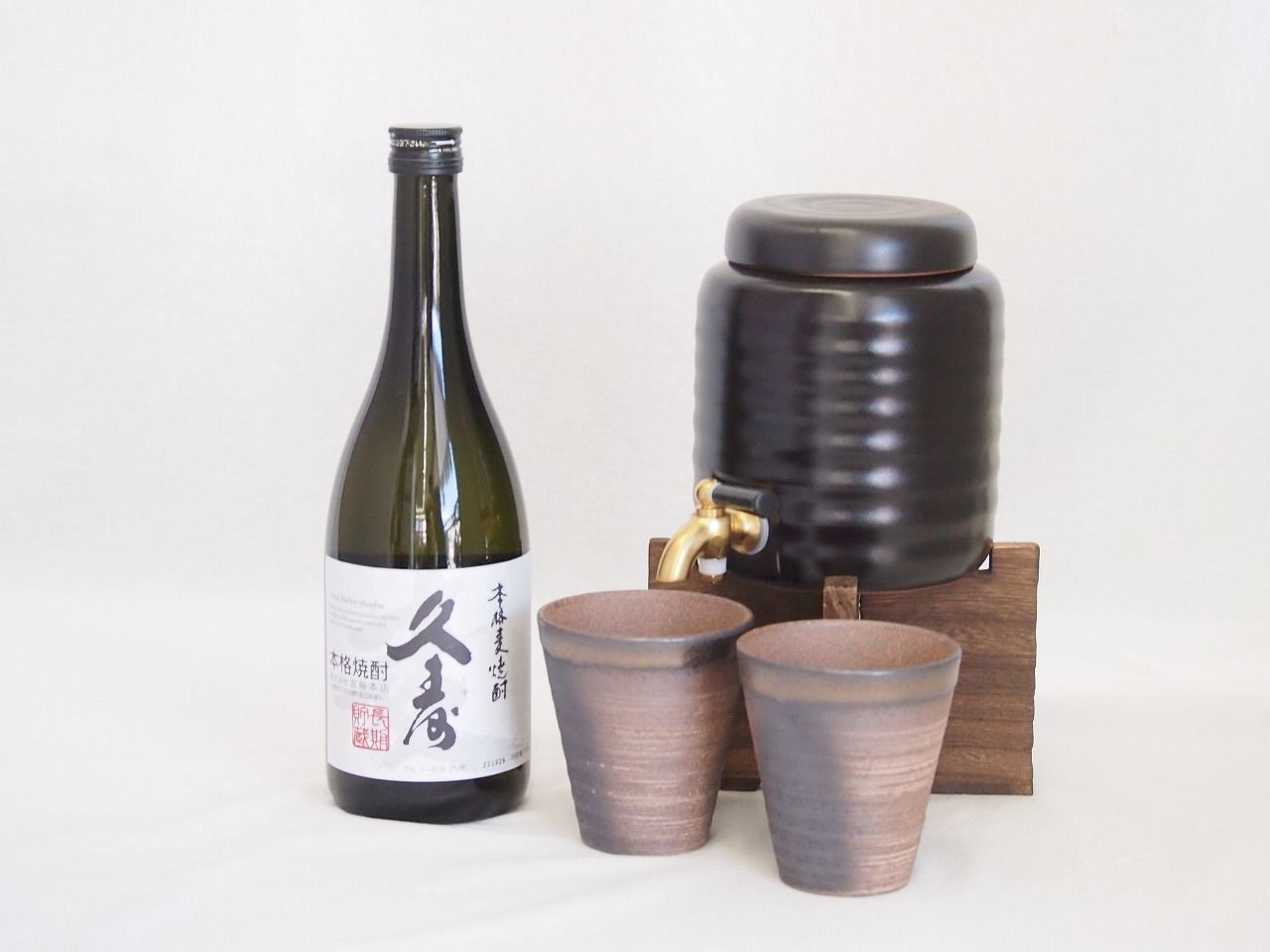 未使用 焼酎サーバー 備前金彩 コップ グラス 安藤嘉規 陶器 未使用 焼酎サーバー 備前金彩 コップ グラス 安藤嘉規 陶器