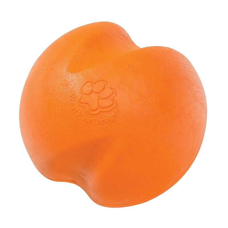 West Paw ゾゴフレックス ジャイヴ 犬 おもちゃ 犬 ボール 犬用品 ペット用品 水に浮く 犬 おもちゃ 噛む 丈夫 ストレス解消 運動不足 訓練用 いぬおもちゃ オレンジ S サイズ