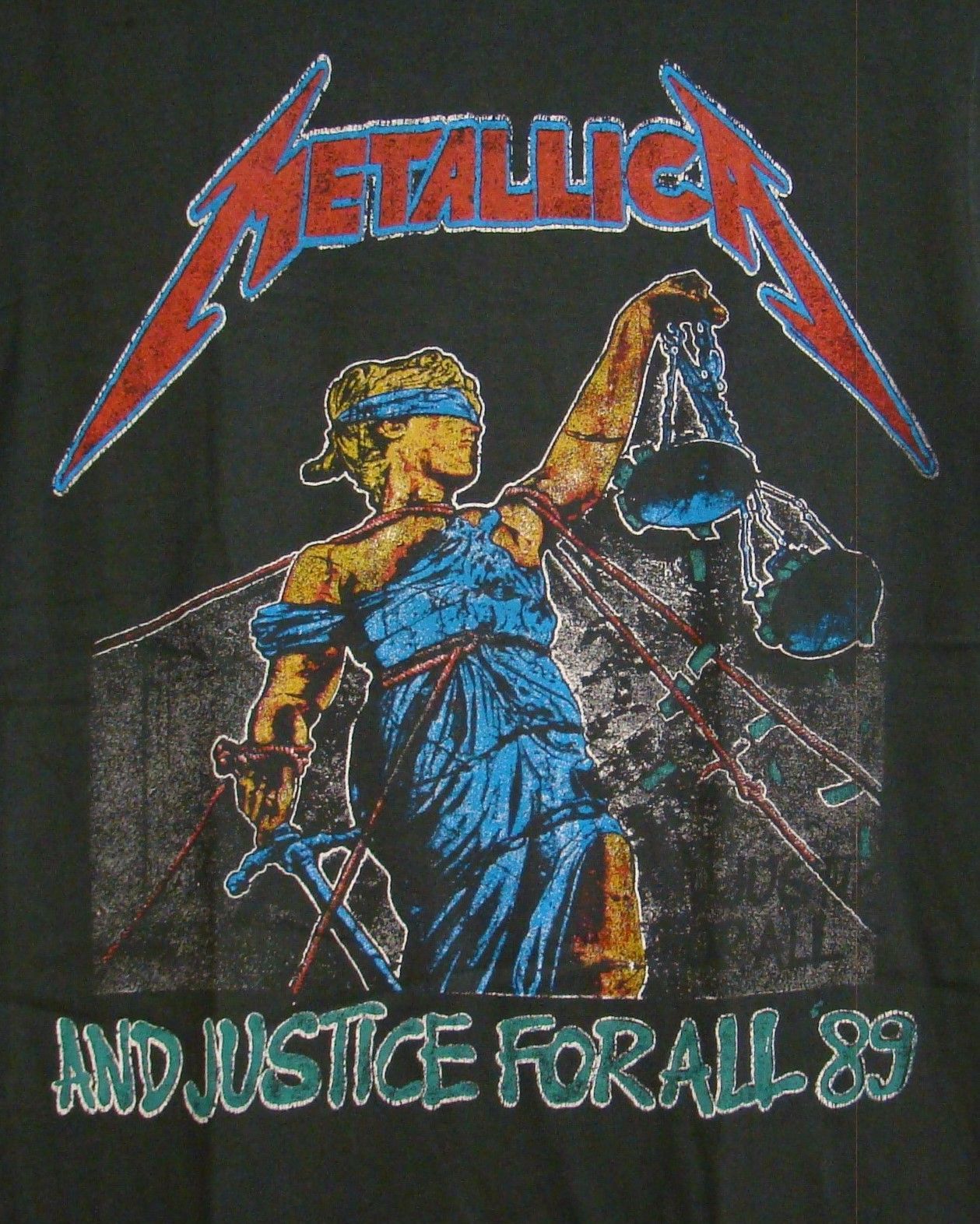 新品メタル・ジャスティス 1989ツアー【メタリカ】バンドTシャツ