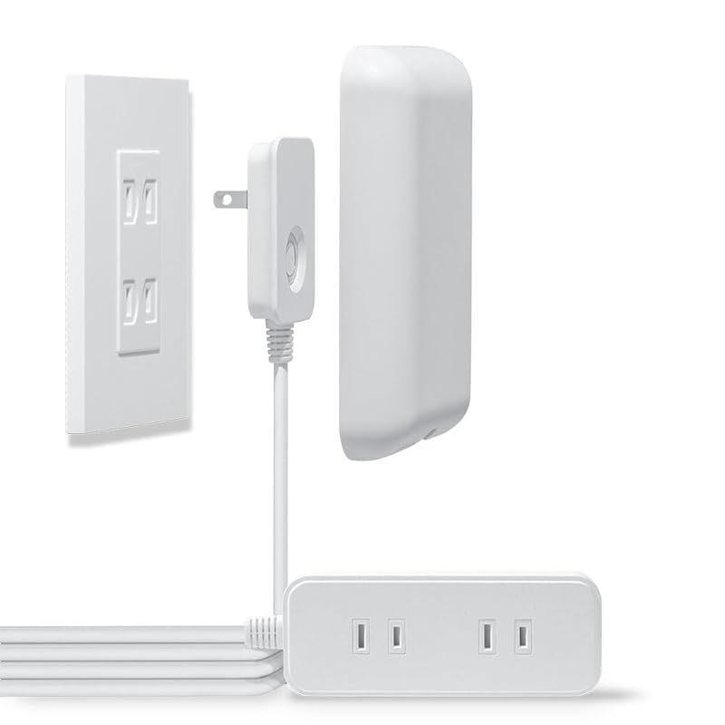 fitta 電源タップ 壁に溶け込む コンセントカバー 1.8m 3個口 ほこりシャッター コンセント タップ コンセントガード おしゃれ 0