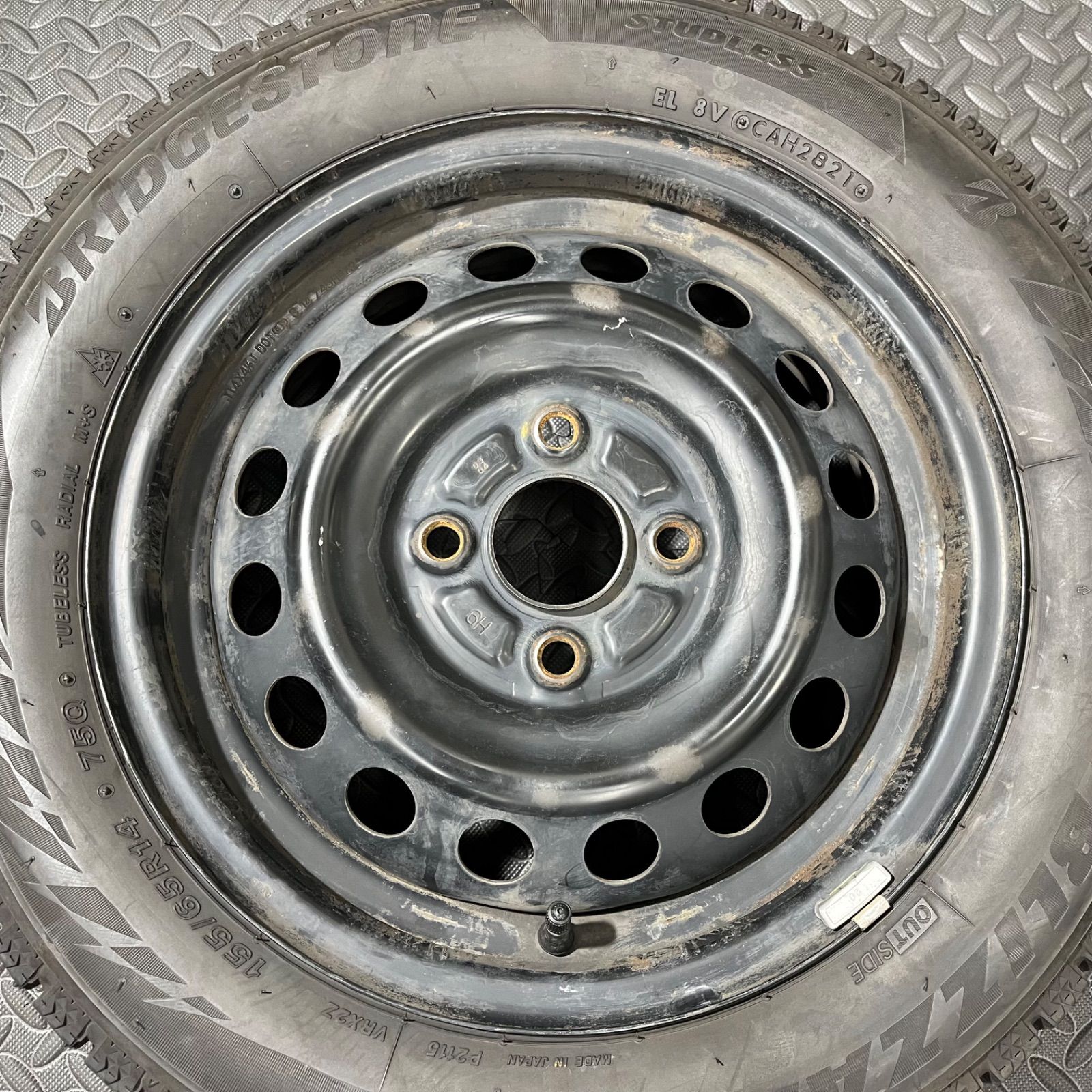 21年製 155|65R14 ブリヂストン ブリザックVRX2 日産 デイズ デイズルークス スタッドレスタイヤ 1099R