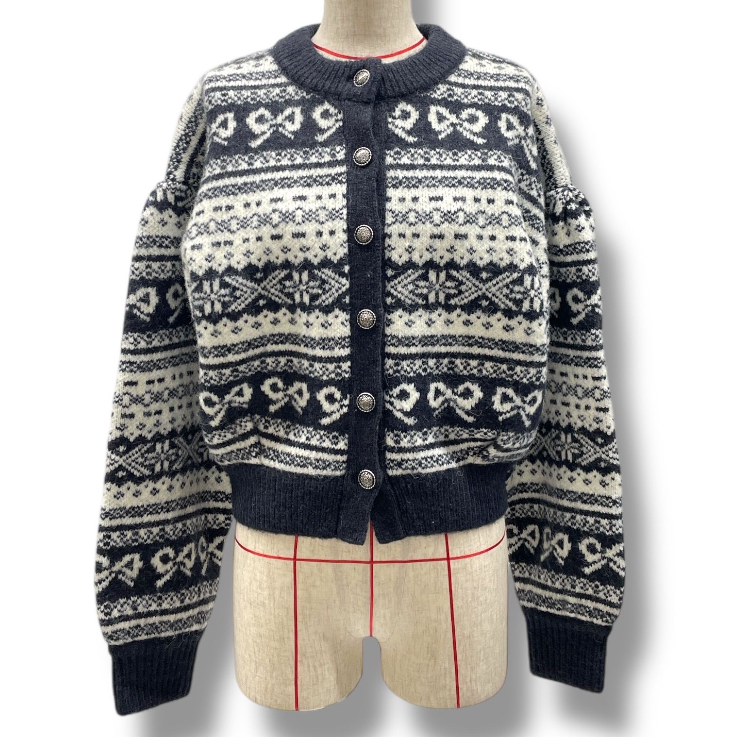 moussy RIBBON FAIR ISLE ニットカーディガン 【公式通販】