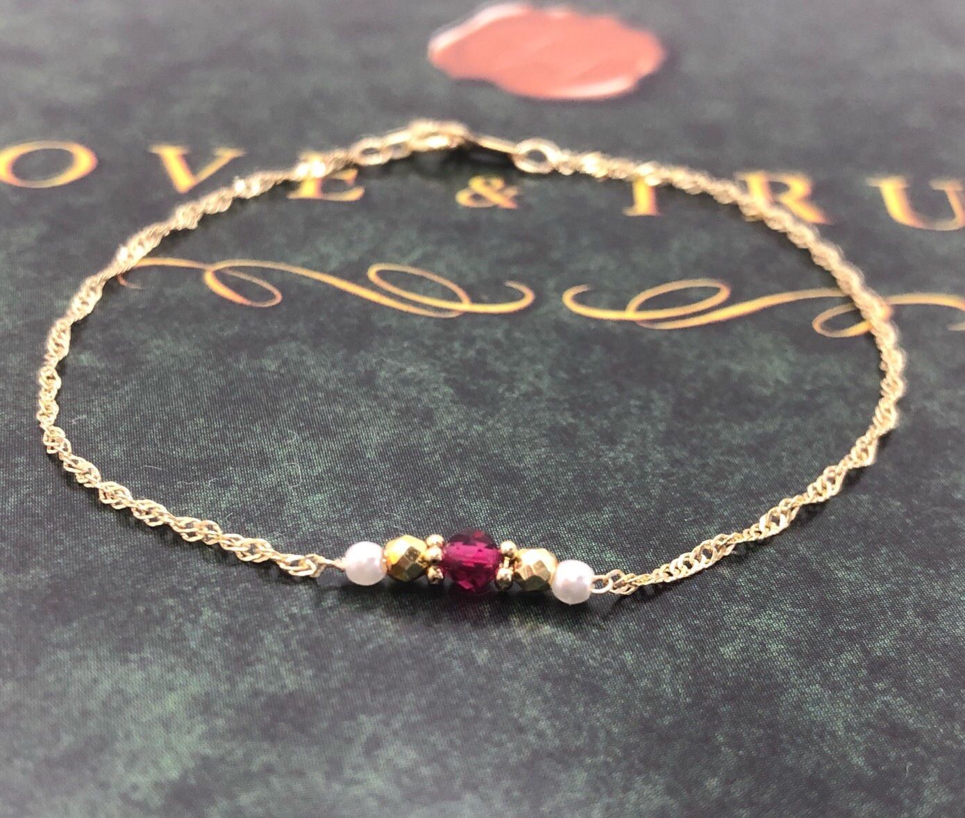 K18 18金 天然ルビー ブレスレット - メルカリ 