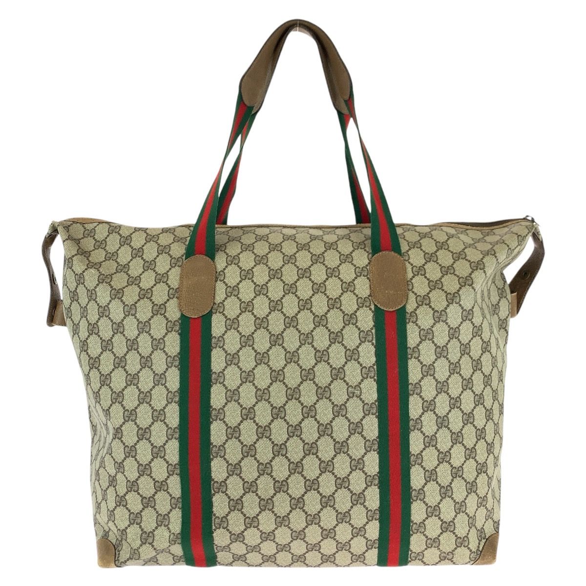 グッチ オールド GGスプリーム インターロッキング ボストン バッグ