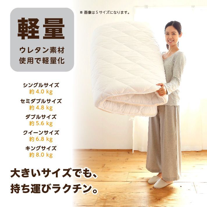 メーカー直送 抗菌防臭防ダニ軽量敷きD
