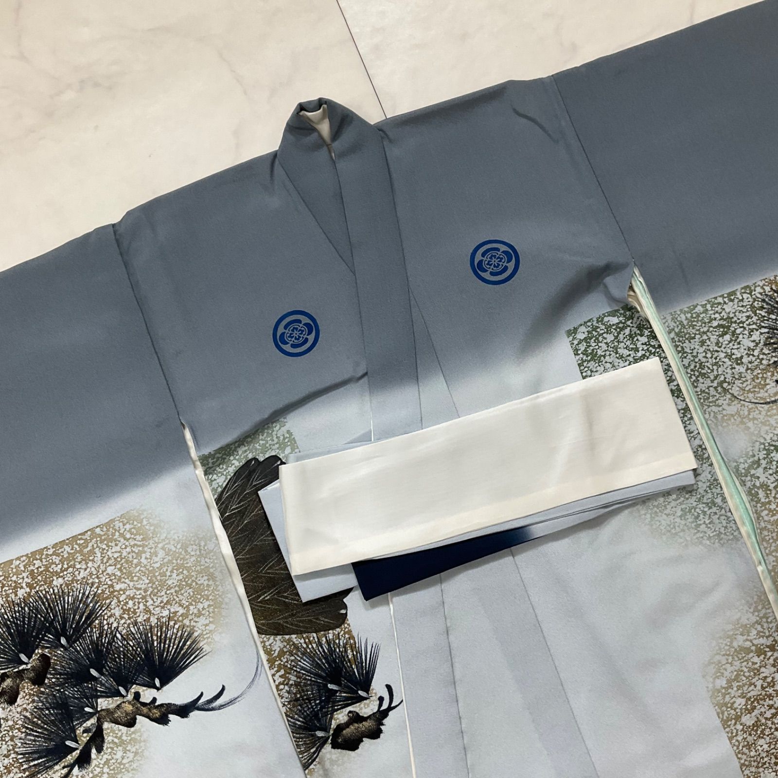 ◇kimono+one◇産着◇お宮参り◇正絹◇襦袢付き◇五つ紋◇想美一