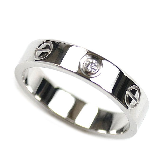 CARTIER カルティエ K18WG ホワイトゴールド ミニラブ 1P ダイヤ