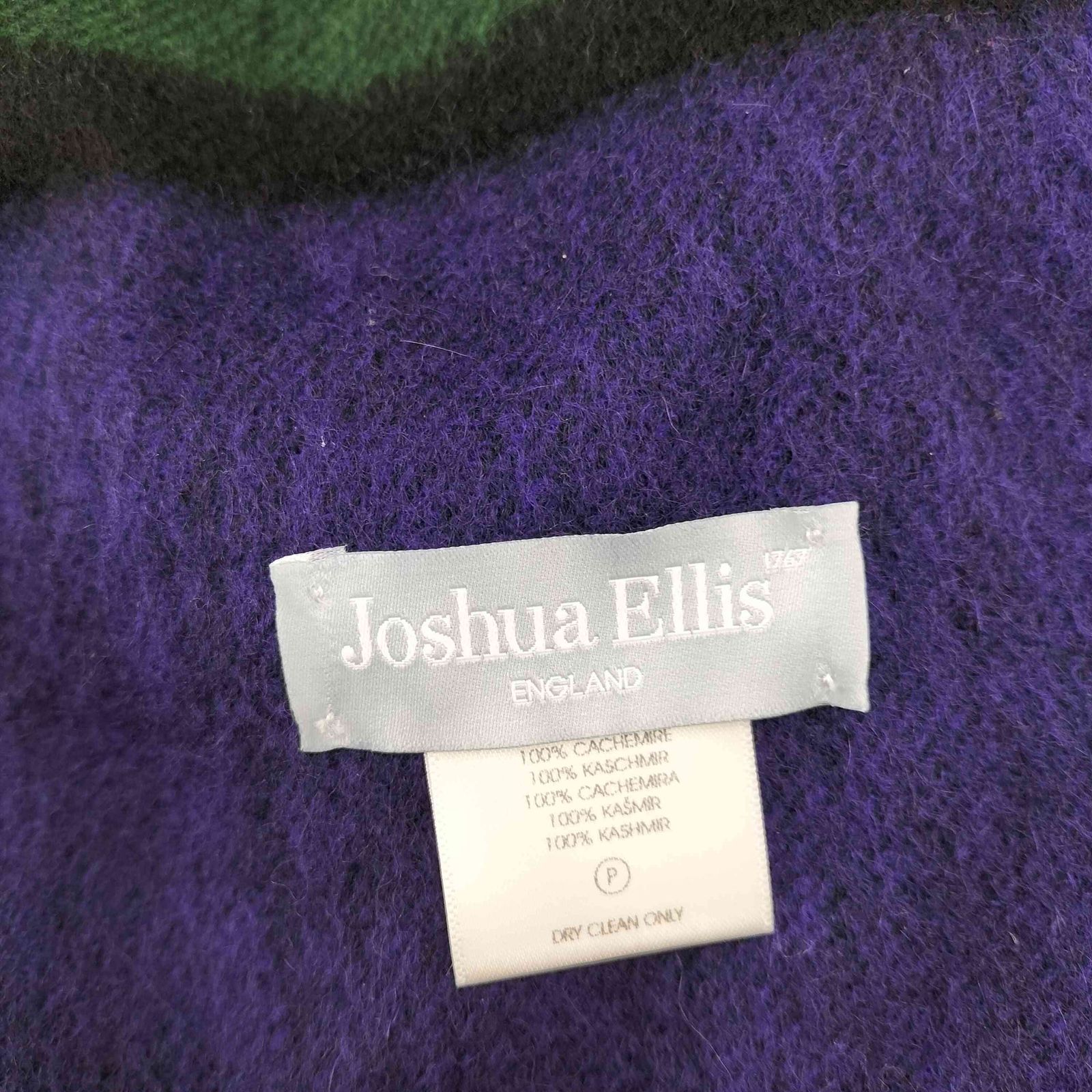 USED古着(ユーズドフルギ) joshua ellis 3カラーブロックチェック カシミアマフラー 大判 レディース 表記無 【中古】【ブランド古着バズストア】 ユーズドフルギ USED古着 joshua ellis 3カラーブロックチェック