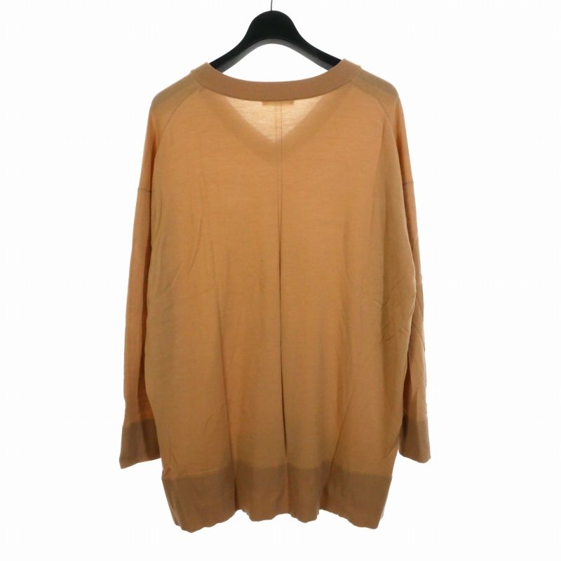 ザロウ THE ROW Vネック ニットワンピース ウール 無地  XS ベージュ レディース ザロウ THE ROW Vネック ニットワンピース ウール 無地 XS