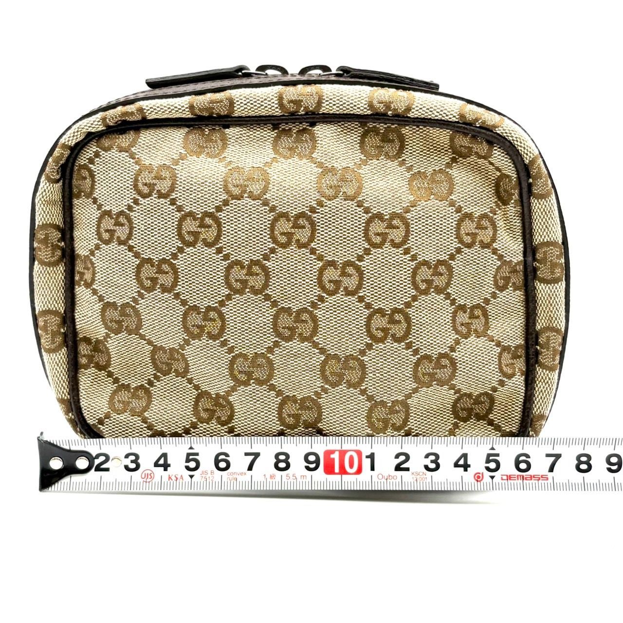 GUCCI グッチ 巾着ポーチ GGキャンバス ベージュ 039 1053