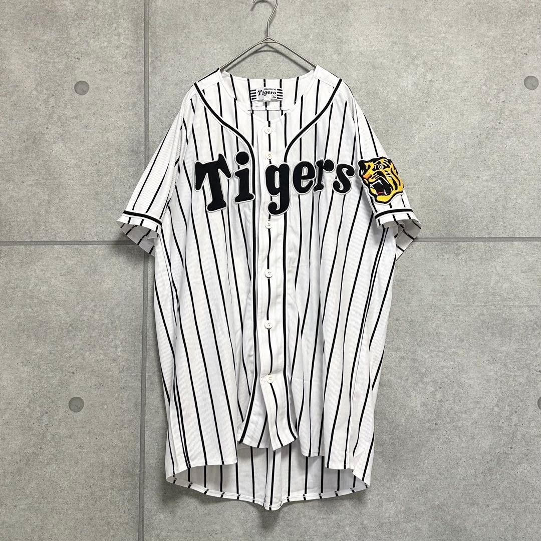 阪神タイガース Tigers ユニフォーム 応援グッズ mizuno 背番号なし 白ストライプ サイズO LL