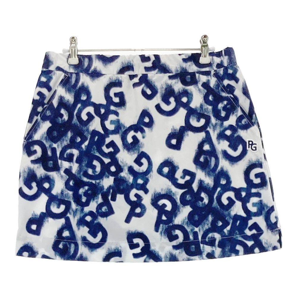 サイズ 2 PEARLY GATES パーリーゲイツ モデル スカート 総柄 ネイビー系 240101451179 ゴルフウェア レディース ストスト