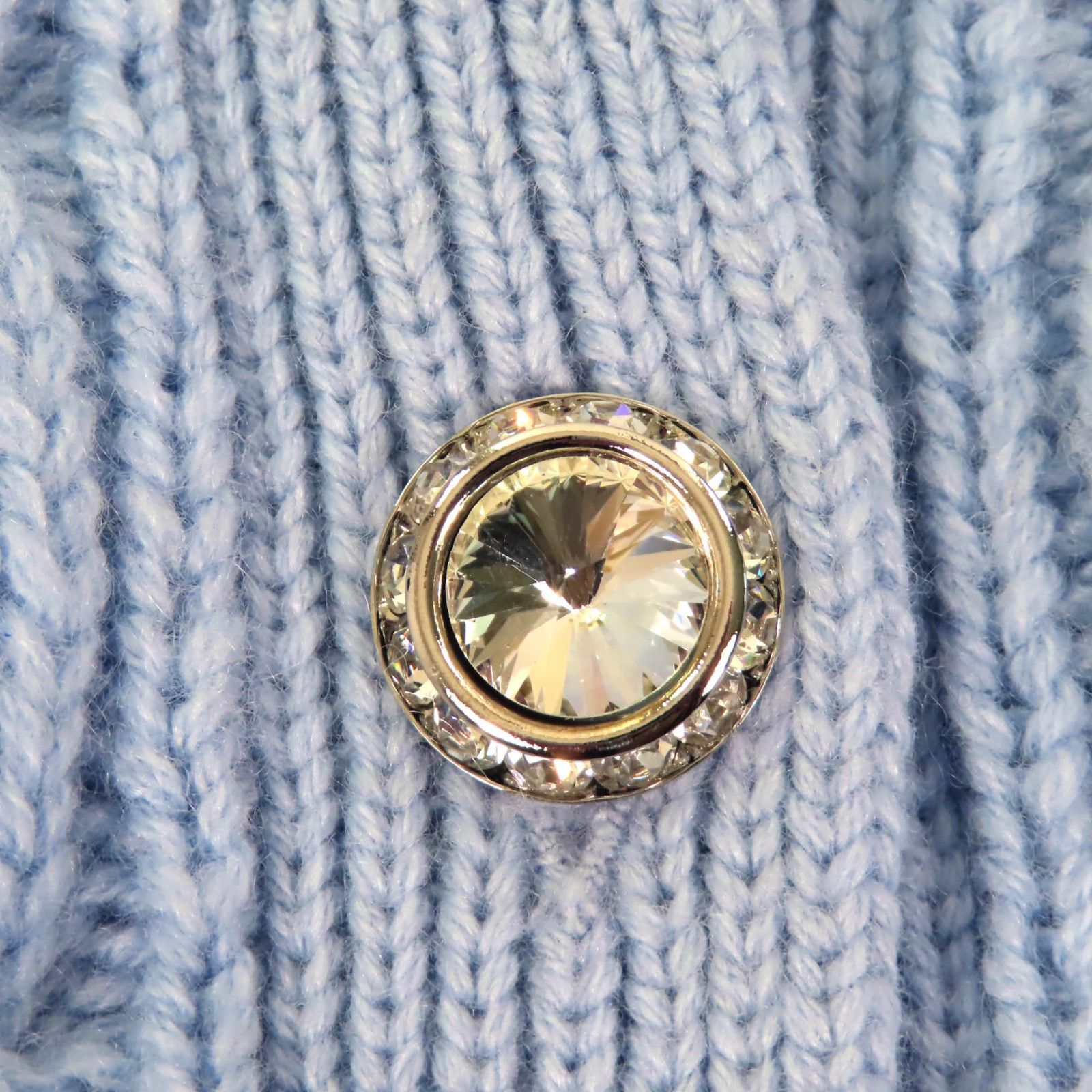 miu miu ライトブルー ニットカーディガン