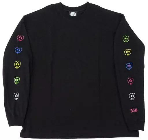 ナポリの男たち 喫茶ナポリ店 Tシャツ 中古】衣類 ナポリの男たち ロングTシャツ ハートくん ブラック