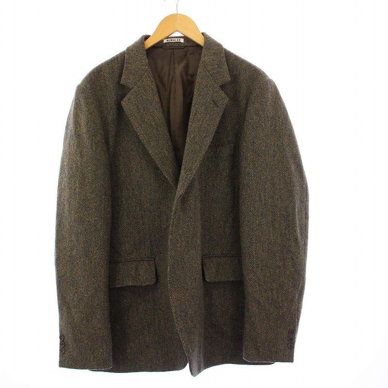 オーラリー AURALEE 23AW BRITISH WOOL TWEED OVER JACKET