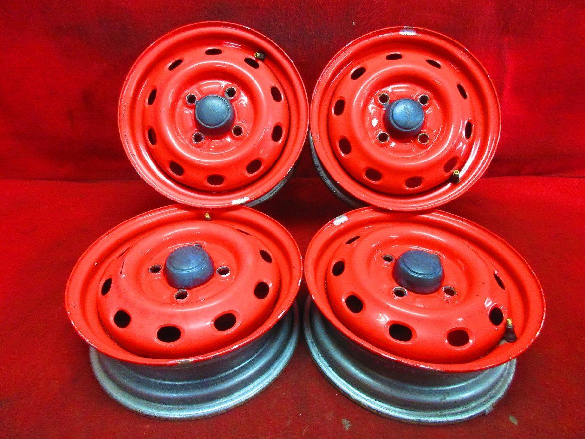 スチール ホイール 4本 スバル SUBARU サンバー 純正 12×4.00B 4穴 PCD 100 45 ハブ径 59 プレオ サンバー レックス◆51955H