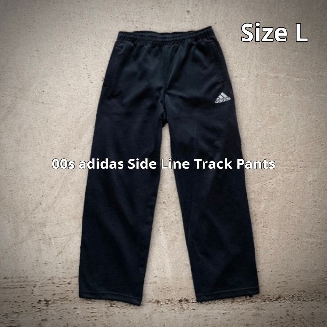 adidas トラックパンツ　ブラック　古着 00s adidas Side Line Track Pants アディダス トラックパンツ