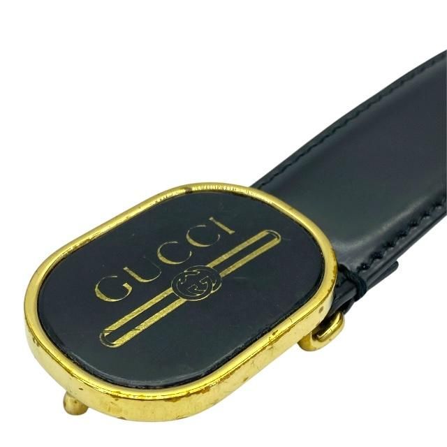 GUCCI グッチ 547754 ベルト アクセサリー 小物 ロゴ レザー ブラック