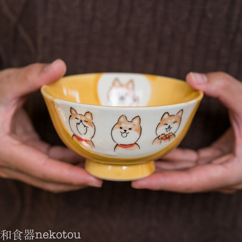 2点セット美濃焼柴犬ごはん茶碗 贈り物 可愛いペットギフトプレゼント - メルカリ