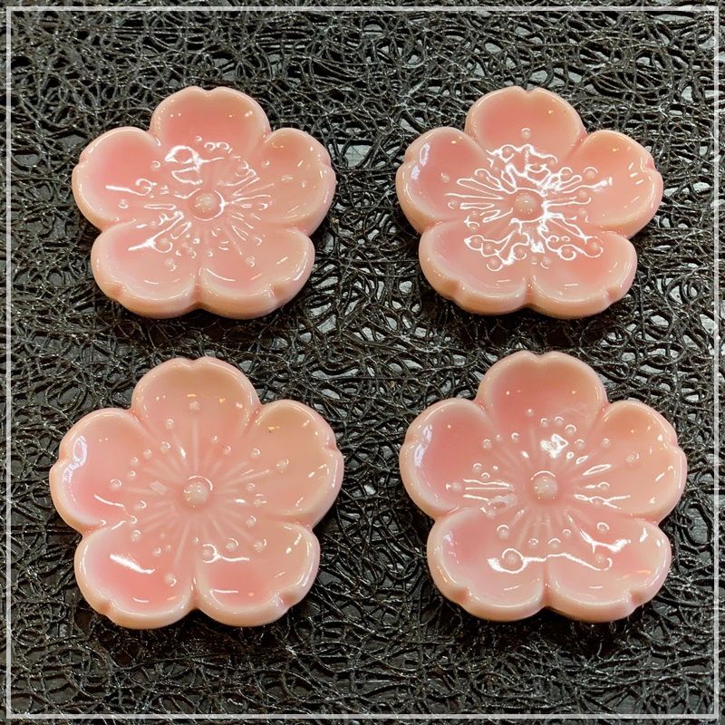 陶器桜花びら箸置き2個セット 中古品 - カトラリー(スプーン等)