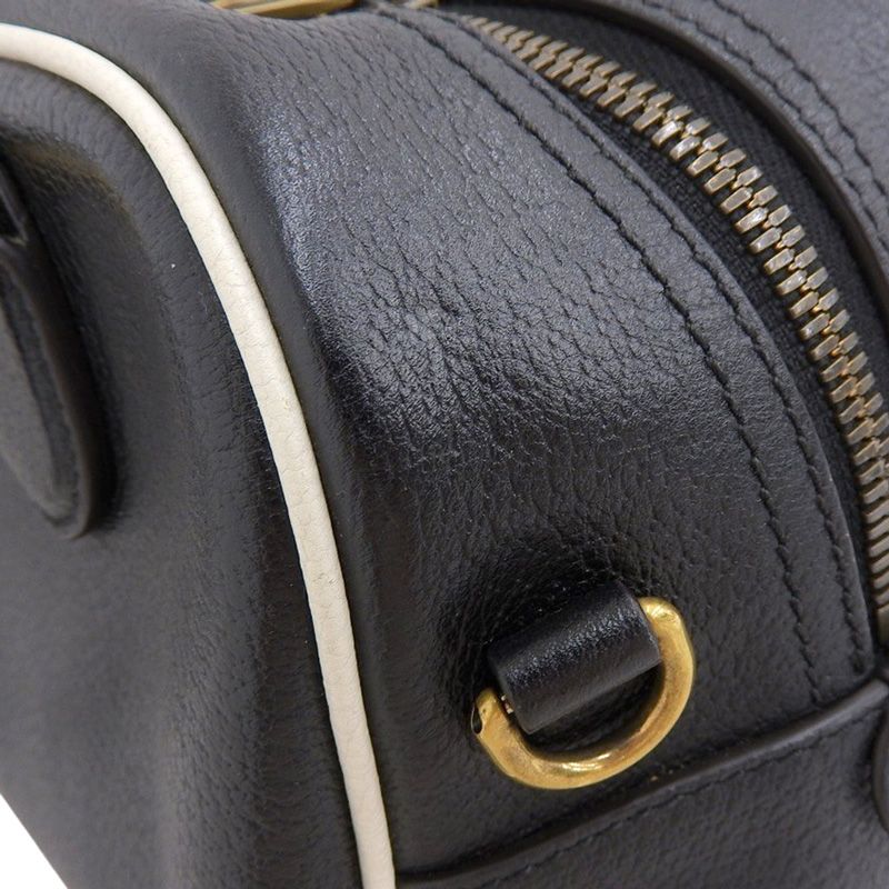 グッチ GUCCI 2WAYバッグ ミニダッフルバッグ ショルダーバッグ ボストン レザー ブラック アディダスコラボ 702397 中古 新入荷 GU0647 グッチ GUCCI 2WAYバッグ ミニダッフルバッグ ショルダーバッグ