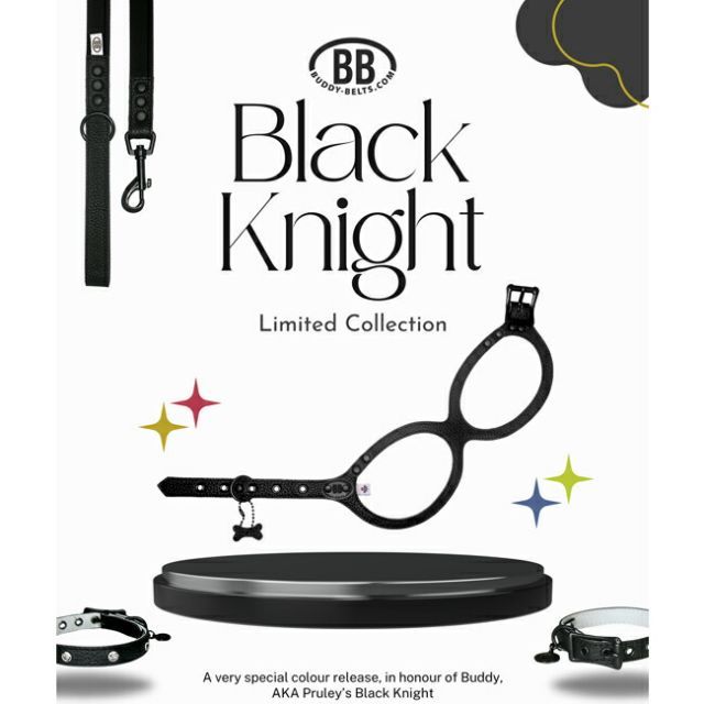 バディーベルト ハーネス 6号 ブラックナイト Black Knight 中型犬 ペット レザー 本革 BUDDYBELT バディベルト 犬用 胴輪 リングハーネス メガネハーネス ボディベルト バディーベルト正規輸入代理店 正規店 かっこいい セレブ 首輪