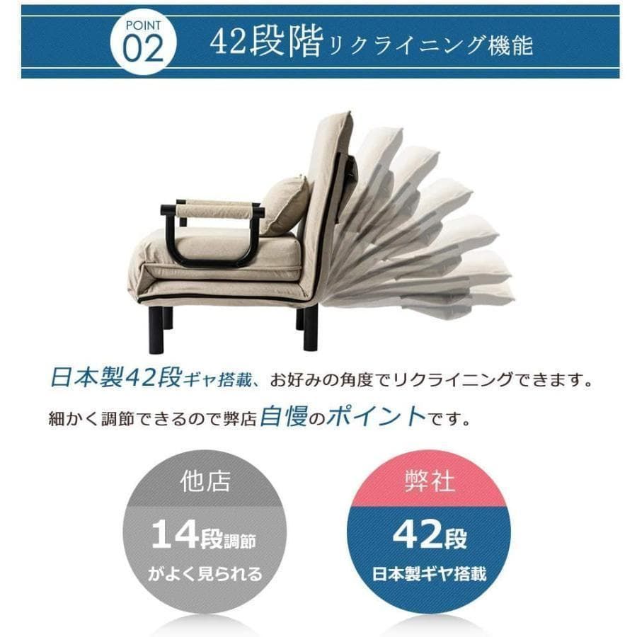 訳あり新品 ソファベッド 一人掛け 座椅子 フロアソファ754-220 - メルカリ