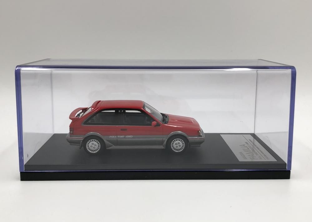【中古】開封 Hi-story ハイストーリー 1/43 MAZDA FAMILIA マツダ ファミリア FULL TIME 4WD GT-X 1985 ピュアレッド[17]