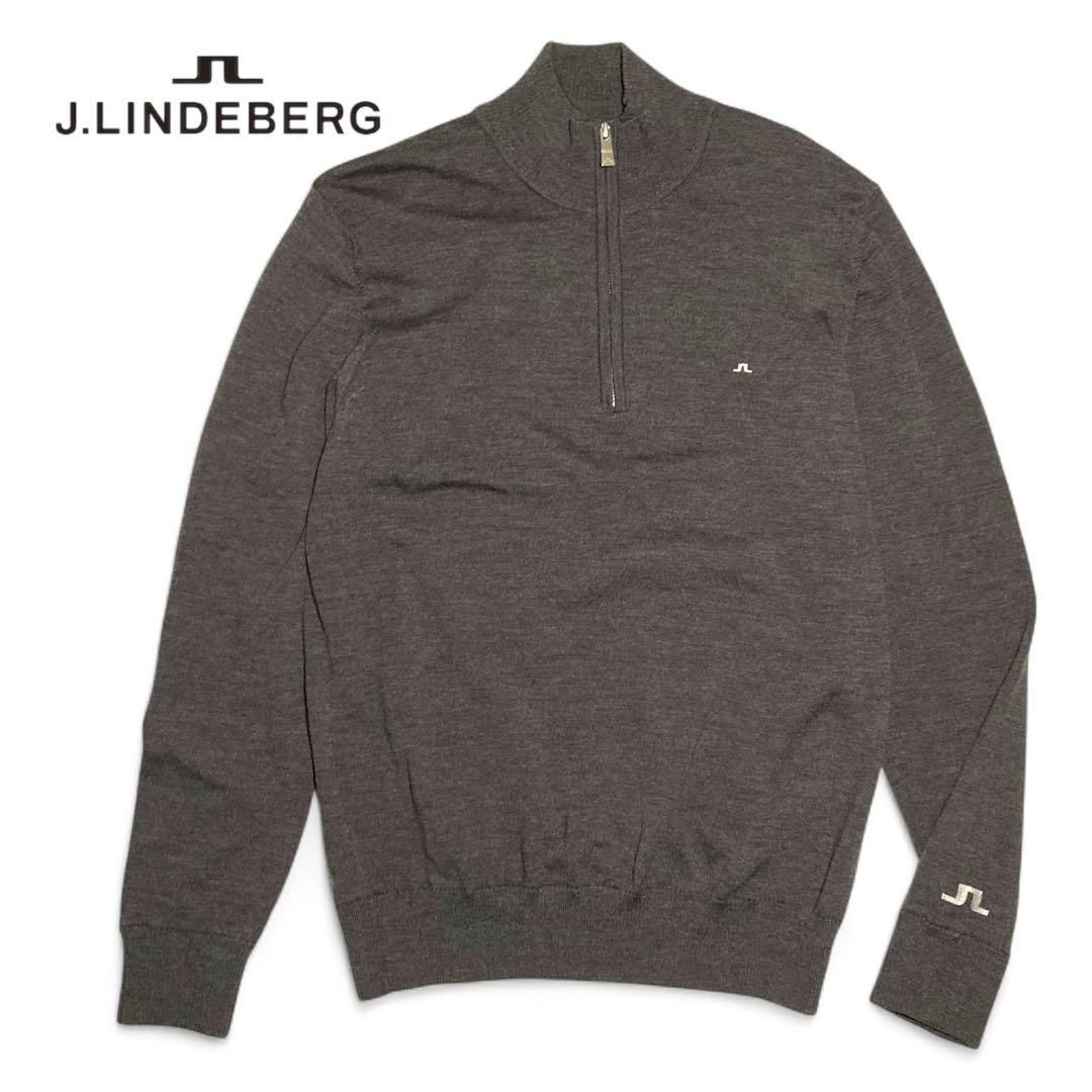 J.LINDEBERG ジェイリンドバーグ ゴルフ セーター メンズ XL グレー ジップ