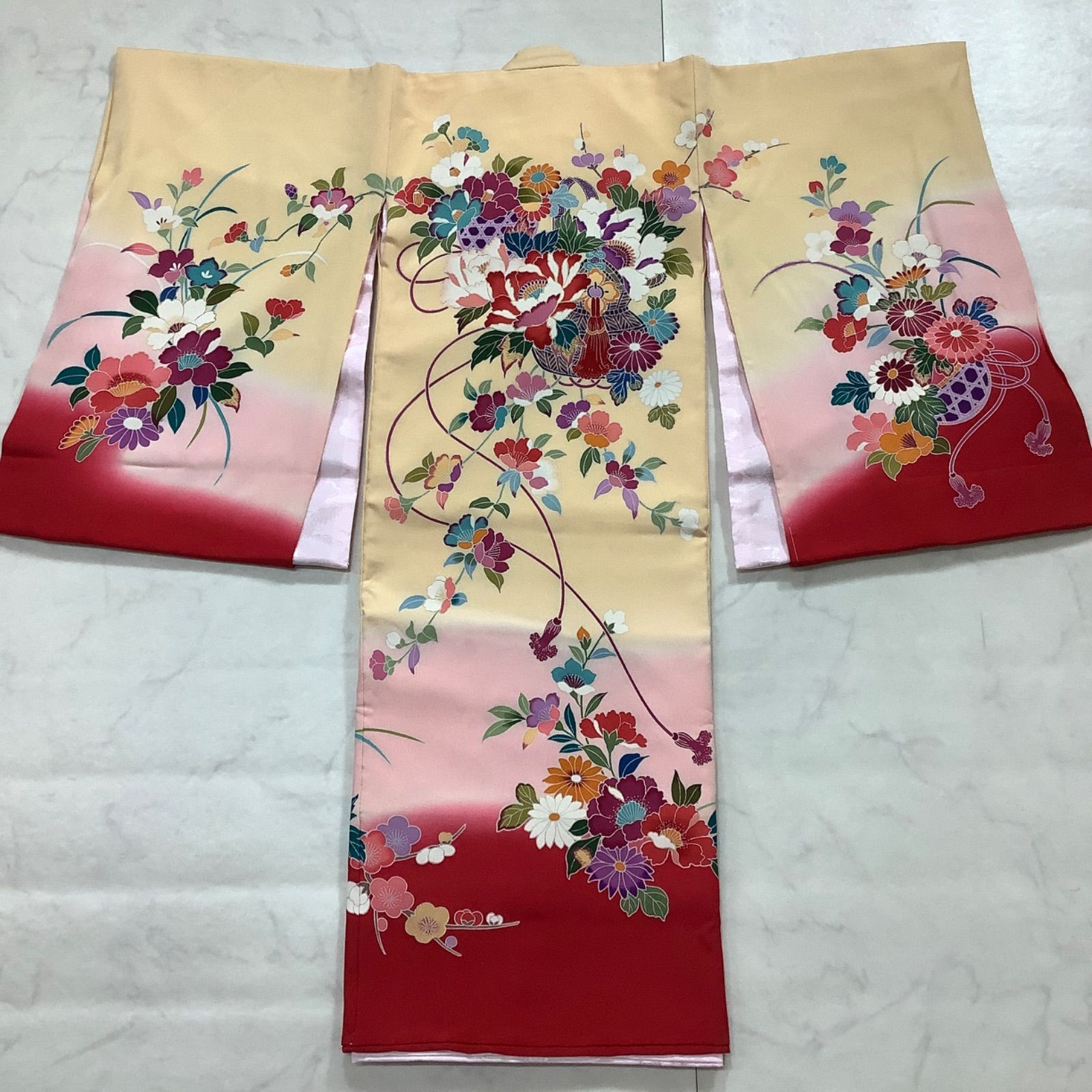 ◆kimono one◆ 同然◆産着◆お宮参り◆正絹◆長襦袢付き◆子供着物◆七五三◆女の子◆七五三お詣り女の子着物こどものひお正月卒業式十三詣り◆U116