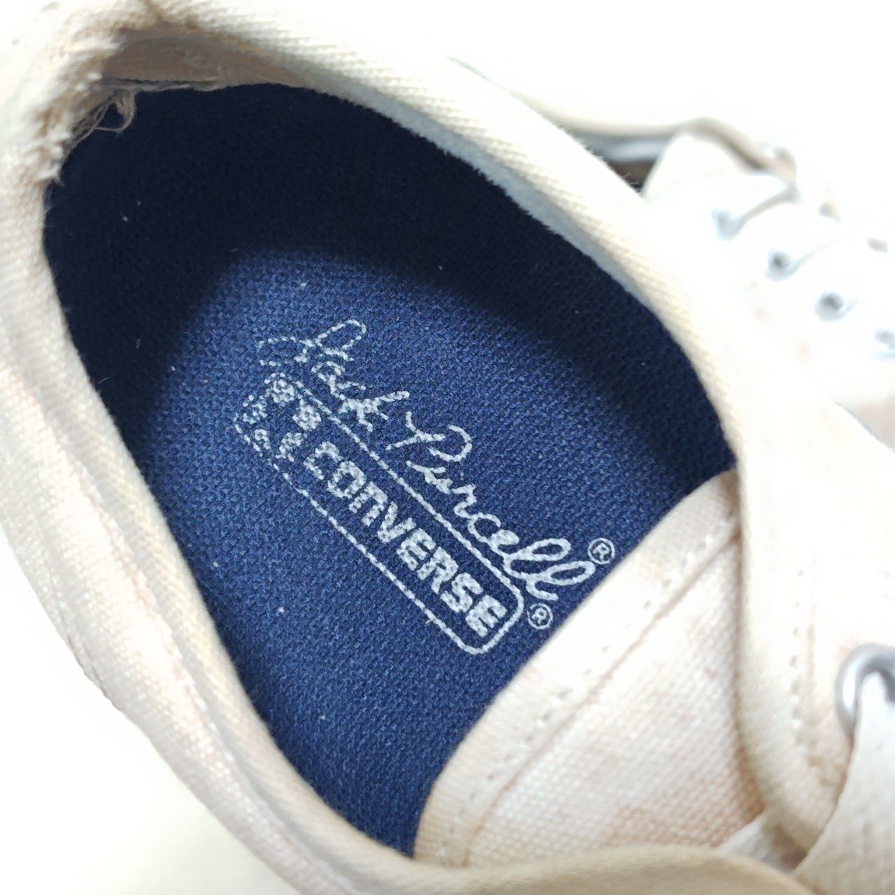 定番商品◎【CONVERSE】コンバース Jack Purcell ジャックパーセル ローカット 1R193 キャンバス ヒゲ スマイル カジュアル 定番 デイリー リメイク オリジナル メンズ レディース 白 ホワイト 24.5㎝/M16794jT