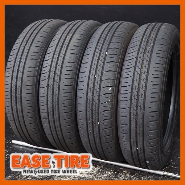 23年製 バリ山 ダンロップ ENASAVE EC300+ 155/65R14 4本 ワゴンR スペーシア ラパン タント N-WGN N-BOX等