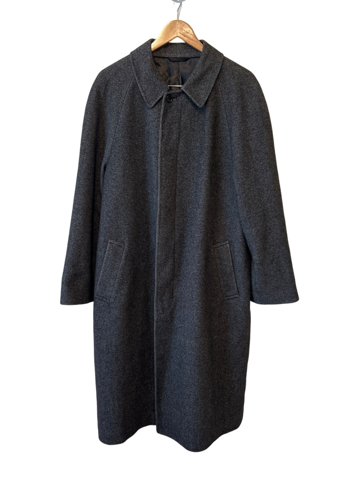 Z1508 HARDY AMIES ハーディエイミス ロングコート メンズ グレー