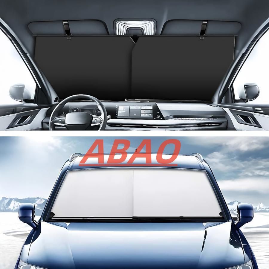 トヨタ カローラフィールダー ハイブリッド サンシェード ロール式 車用 フロント 吸盤 フロントサンシェード 日除け 遮光 ロールスクリーン 車中泊