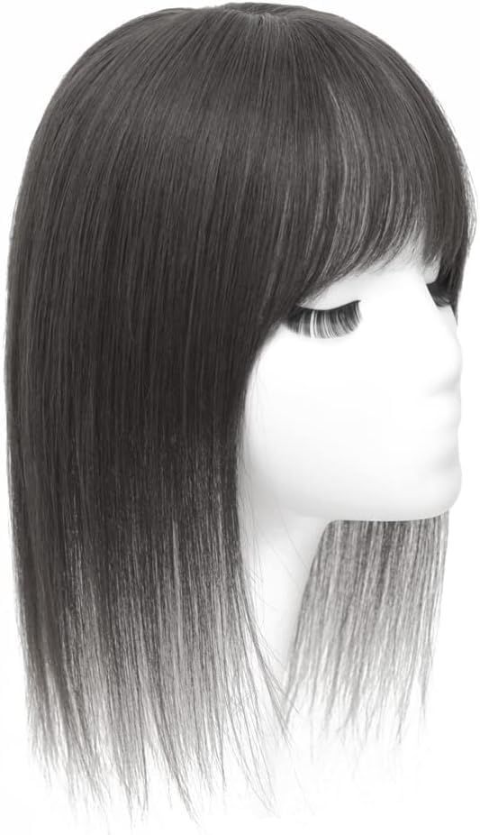 数量 つむじ 人毛 ヘアピース 自然 部分ウィッグ 前髪ウィッグ