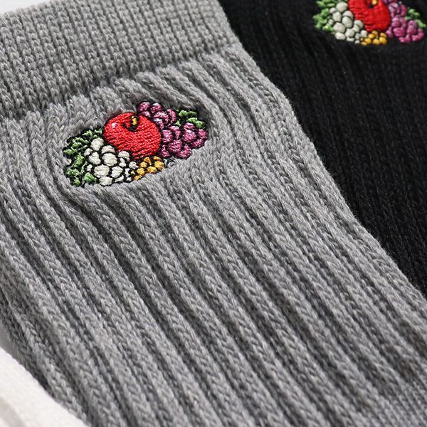 フルーツオブザルーム【FRUIT OF THE LOOM】16309000 フルーツロゴ刺繍クオーターソックス 靴下 23-25cm ショートソックス ハーフソックス ソックス レディース 3色セット