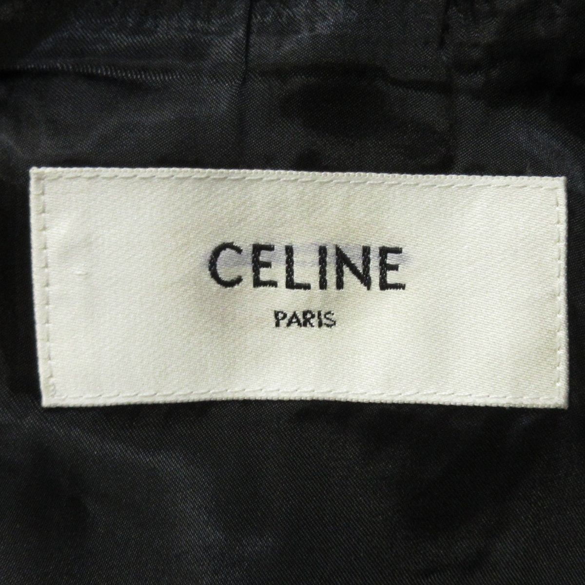 CELINE(セリーヌ) ブルゾン サイズ46 L メンズ - 2E195291D 黒 ラムスキン/ラインストーン/2019SS/春/秋 ラムスキン