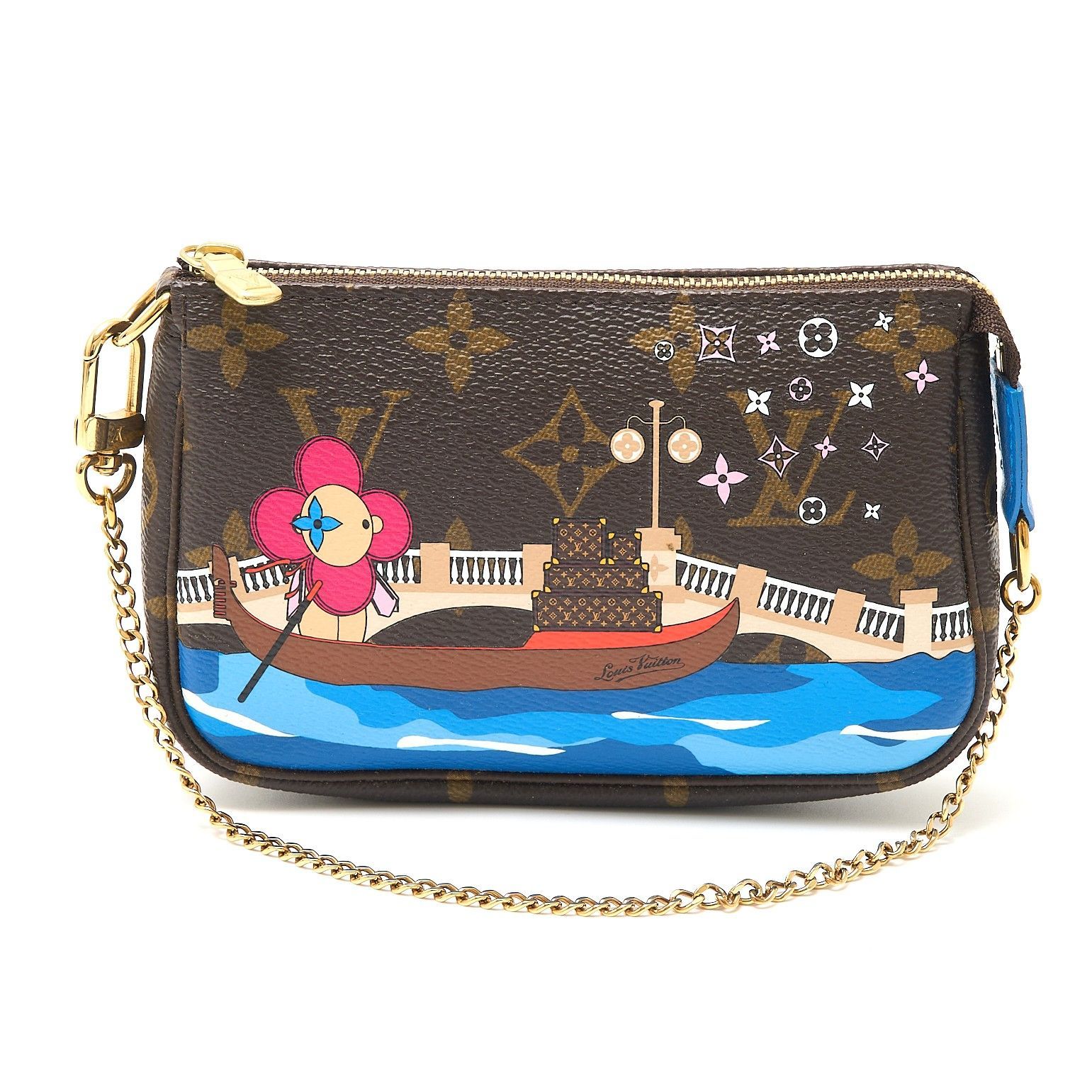 LOUIS VUITTON ルイヴィトン ミニ ポシェット アクセソワール M68489 ポーチ モノグラム ヴィヴィエンヌ×レザー ブラウン×マルチ