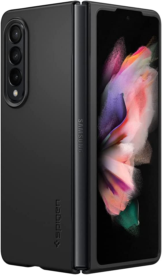 Galaxy Z Fold3 ブラック Spigen Galaxy Z Fold3 ケース SC-55B SCG11 レンズ保護 厚さ  0.8ｍｍ 超薄型 重さ15g 超軽量 パーフェクト・フィット ギャラクシー フォールド ::12940