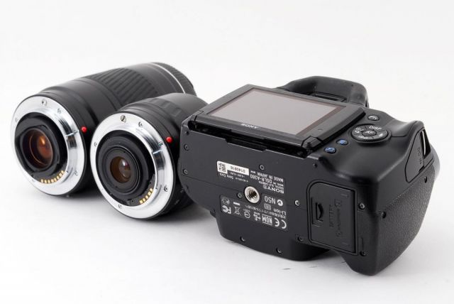 ソニー SONY α380 DSLR-A380 ブラック 超望遠ダブルズームセット