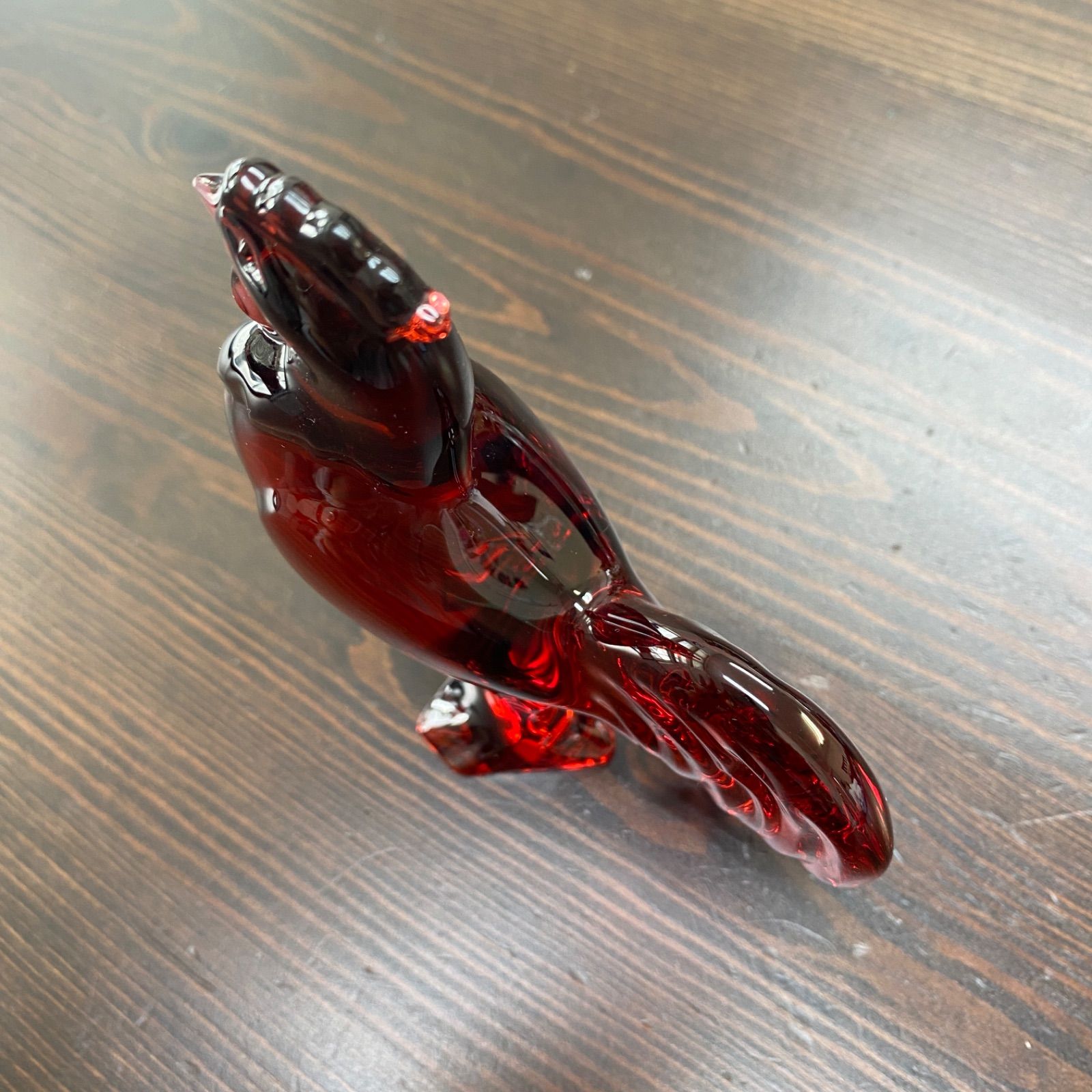 ✯2005 レア バカラ 酉 鳥 クリスタル 赤 レッド ルビー 干支 置物 ✯ バカラ Baccarat レッド 赤 鳥 にわとり 干支 さる サル 猿 縁起物