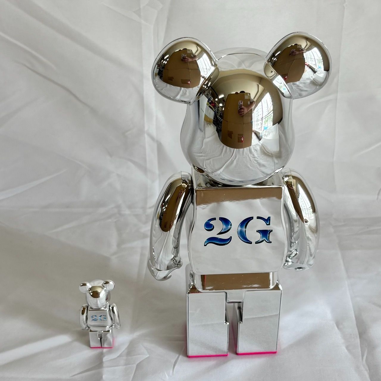 MEDICOM TOY BE@RBRICK SORAYAMA 2G Silver Ver. 100%&400