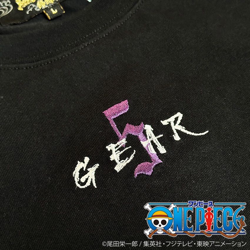 ONE PIECE ワンピース×絡繰魂 【ギア5th 太陽の神 刺繍Tシャツ ONE PIECE ワンピース×絡繰魂 【ギア5th 太陽の神 刺繍Tシャツ